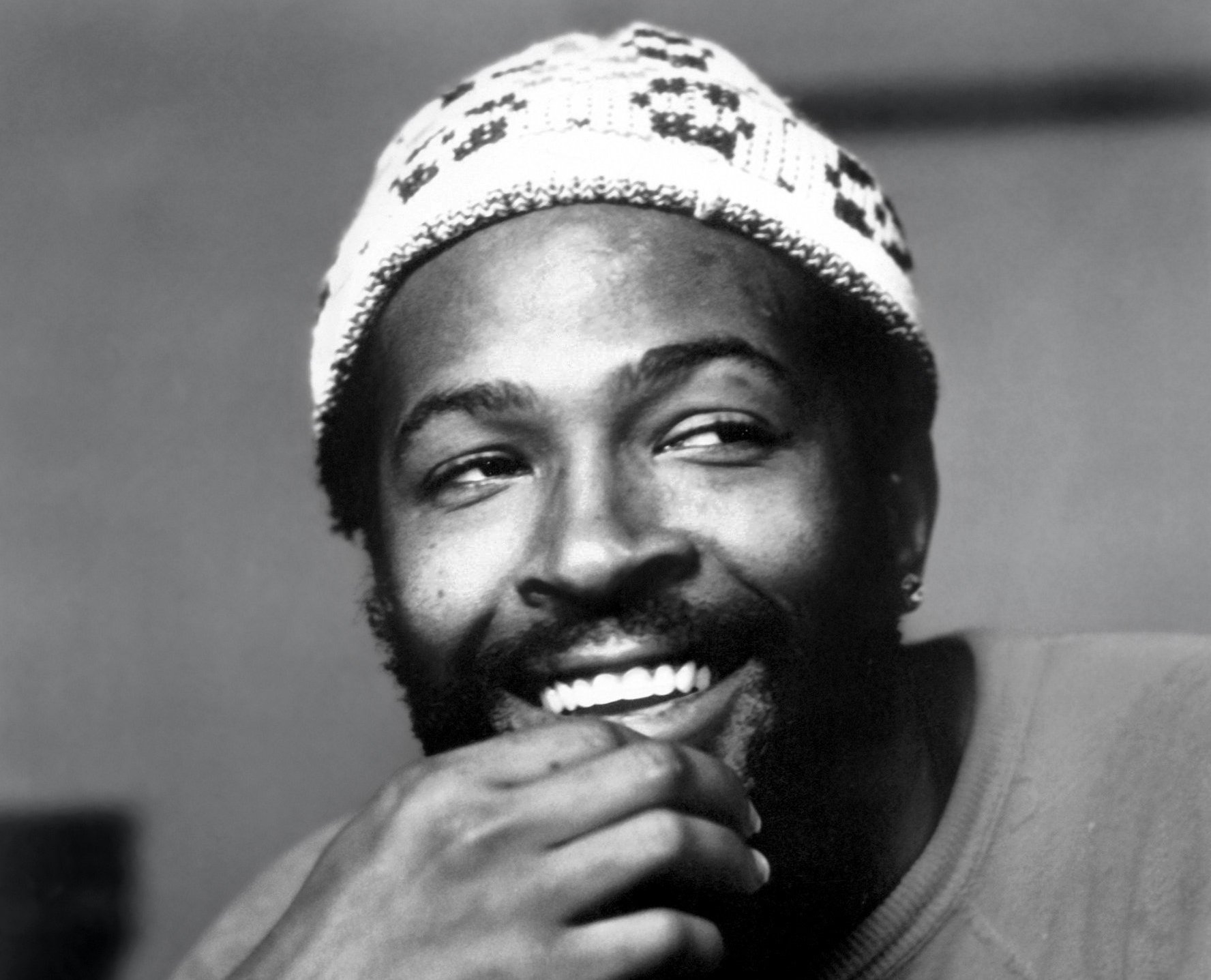 Publicity photo of Marvin Gaye in 1973, during recording sessions for the album Let's Get It On