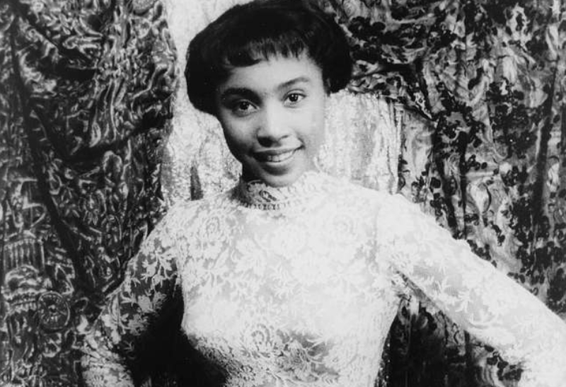 Diahann Carroll in white dress