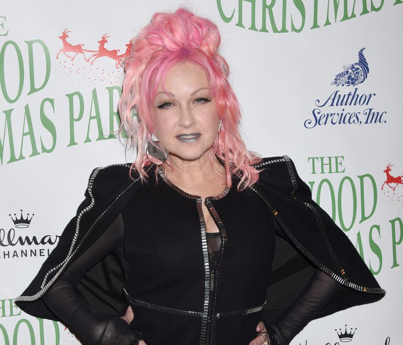 Cyndi Lauper arrives to the 85th Annual Hollywood Christmas Parade