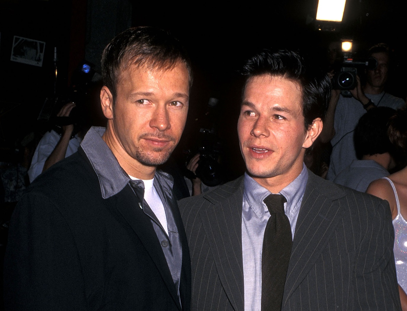 Donnie Wahlberg and Mark Wahlberg attend the