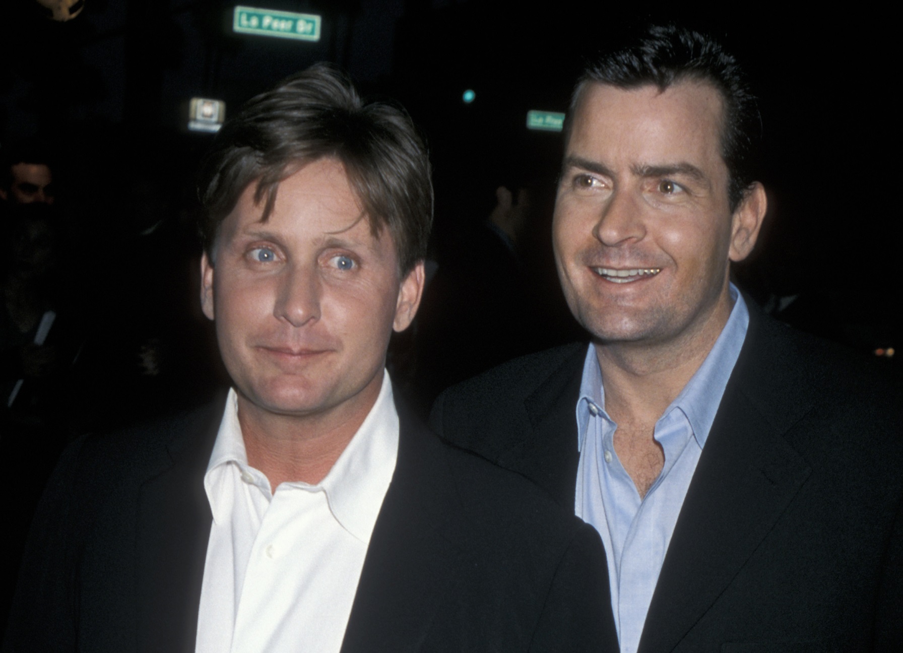 Emilio Estevez and Charlie Sheen during 'Rated X' Los Angeles Premiere - 2012