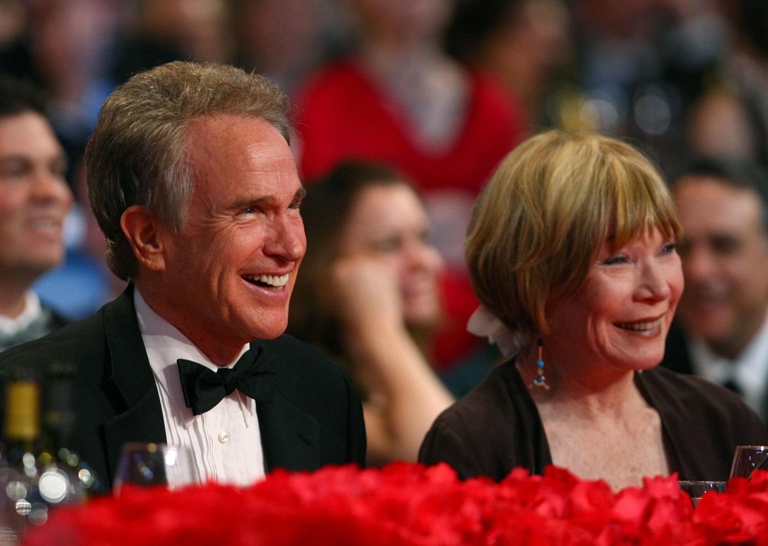 Actor Warren Beatty and sister Shirley MacLaine in the audience during the 36th AFI Life Achievement Award - 2008