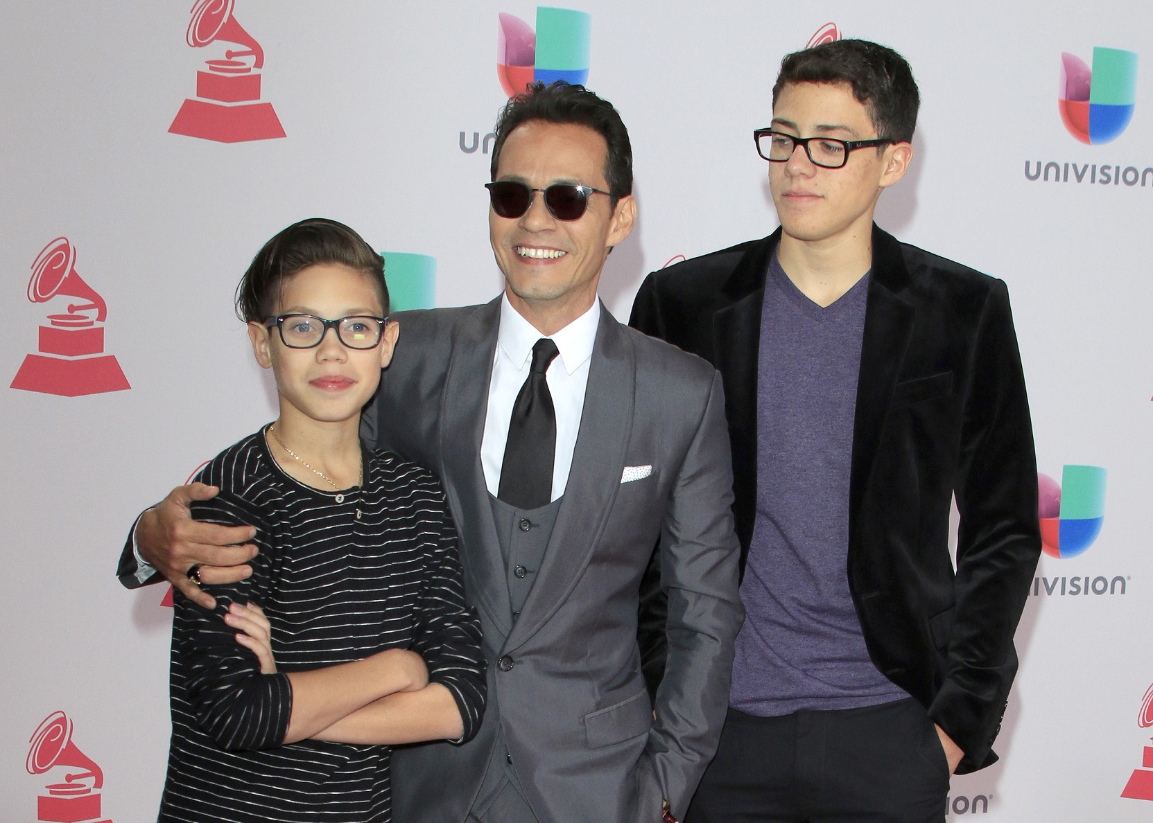 Ryan Adrian Muniz, Marc Anthony, Cristian Marcus Muniz at the 17th Annual Latin Grammy Award