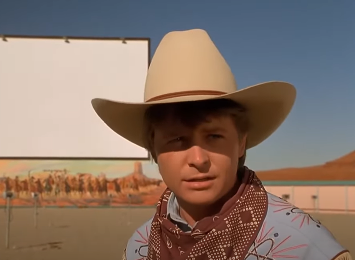 Screenshot of Michael J. Fox from - Back to the Future Part 3 (1990)