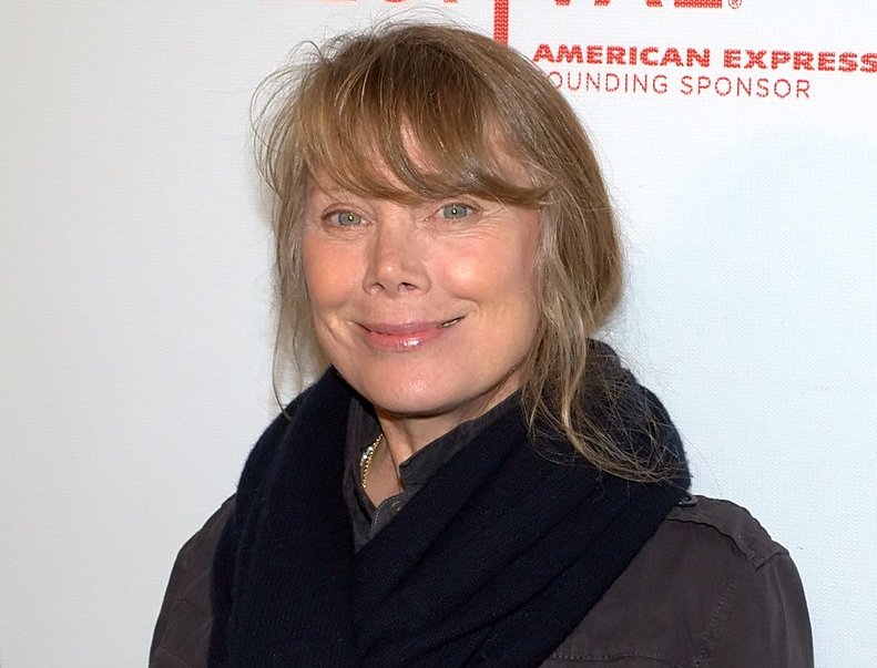 Portrait Photo of the Actress Sissy Spacek in a dark coat