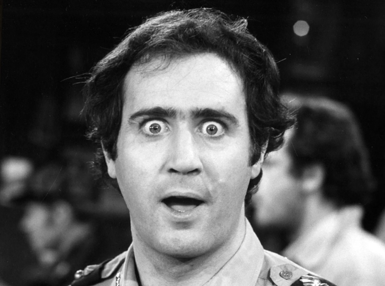 Andy Kaufman in 1979, portraying his 