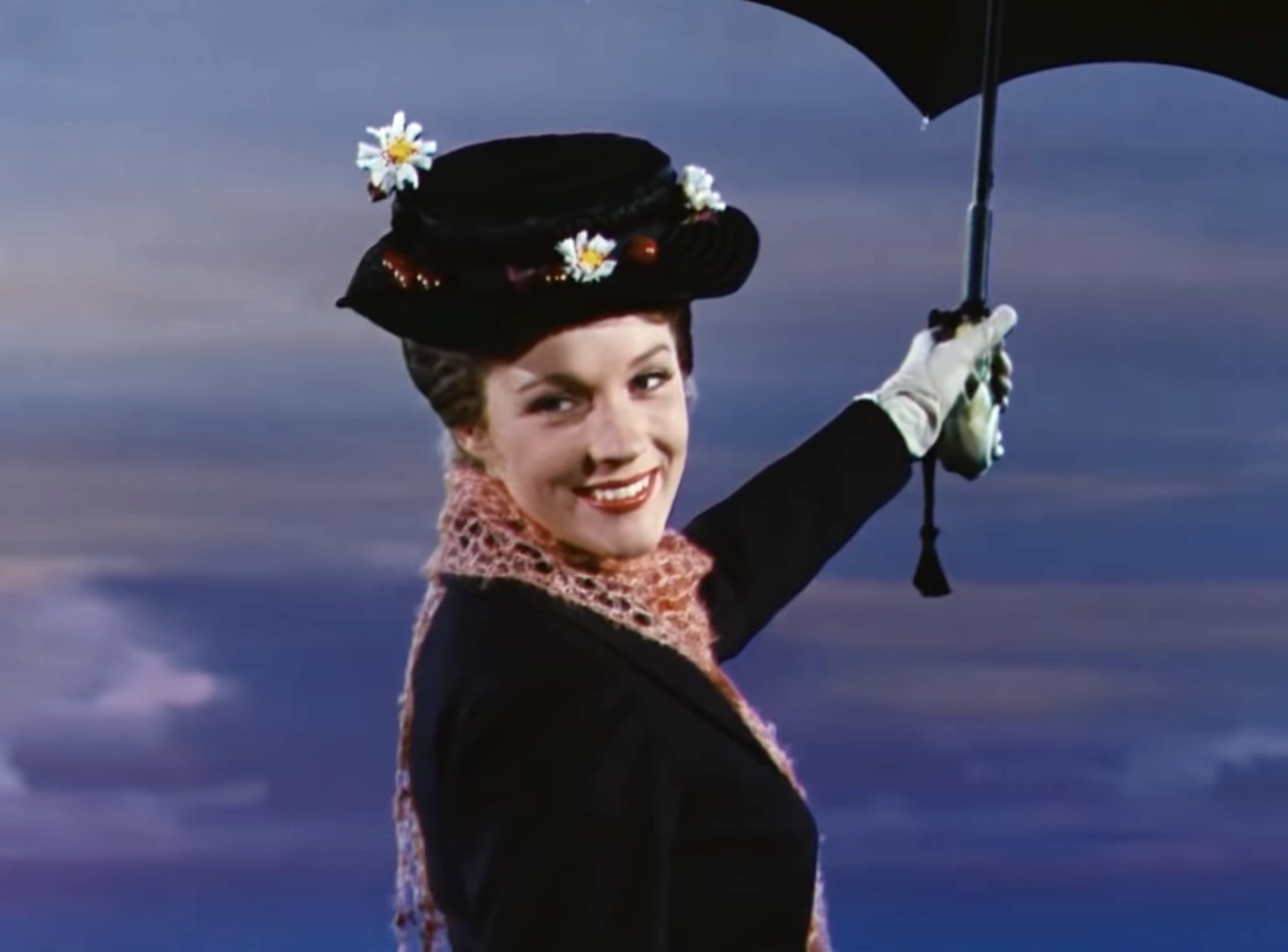 Screenshot of Julie Andrews from the trailer for the film Mary Poppins - 1964