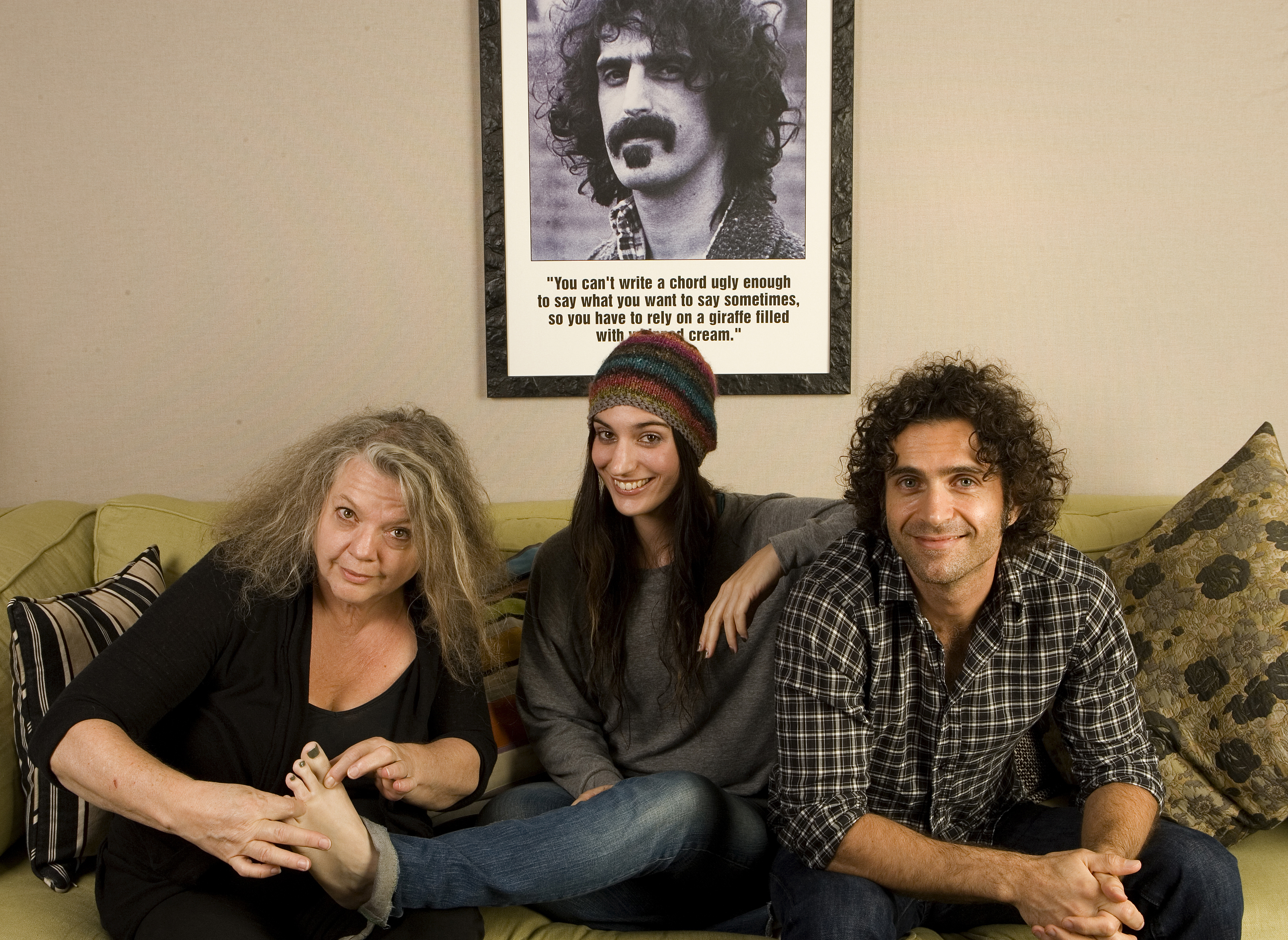 Gail Zappa, Diva Zappa and Dweezil Zappa portrait session