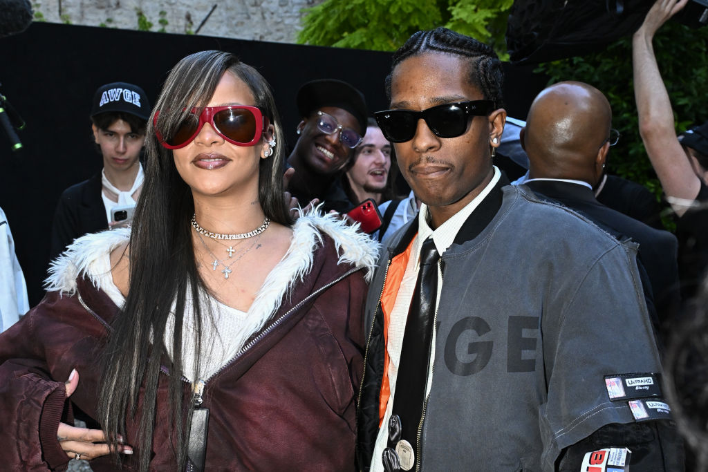 Rihanna and Asap Rocky attend the A$AP Rocky X American Sabotage