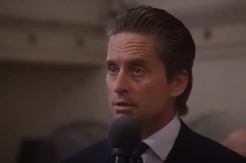 Screenshot from the movie Wall Street (1987)