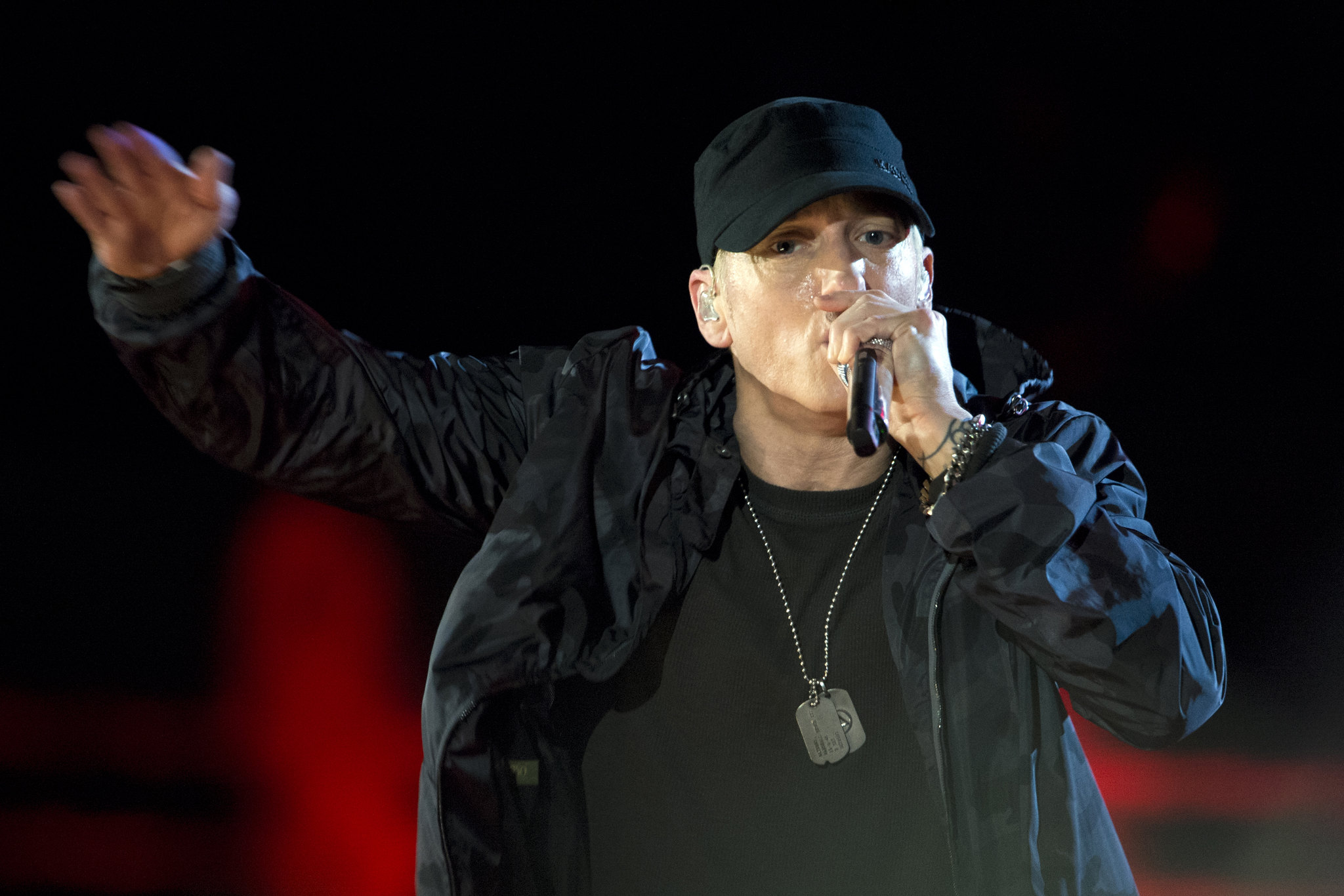 Eminem performs during The Concert for Valor - 2014
