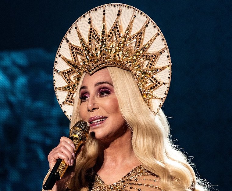 Cher performing in London during her Here We Go Again Tour