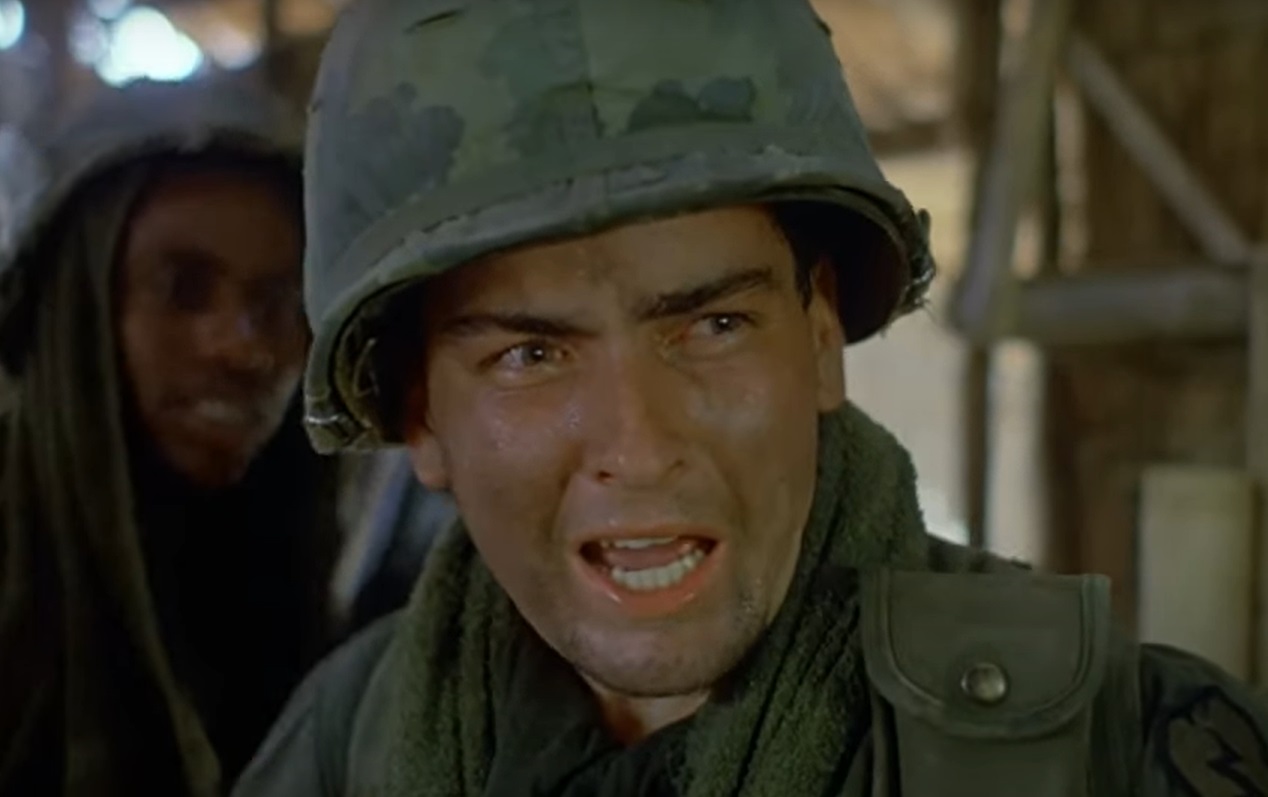 Screenshot from the movie Platoon (1986)