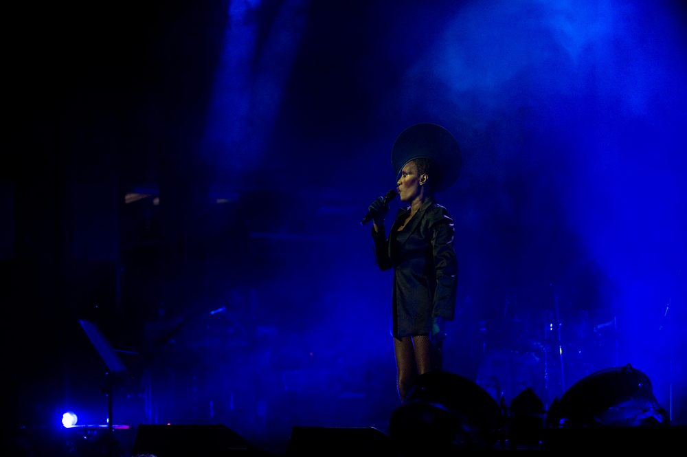 Singer Grace Jones performs on stage at The Sage