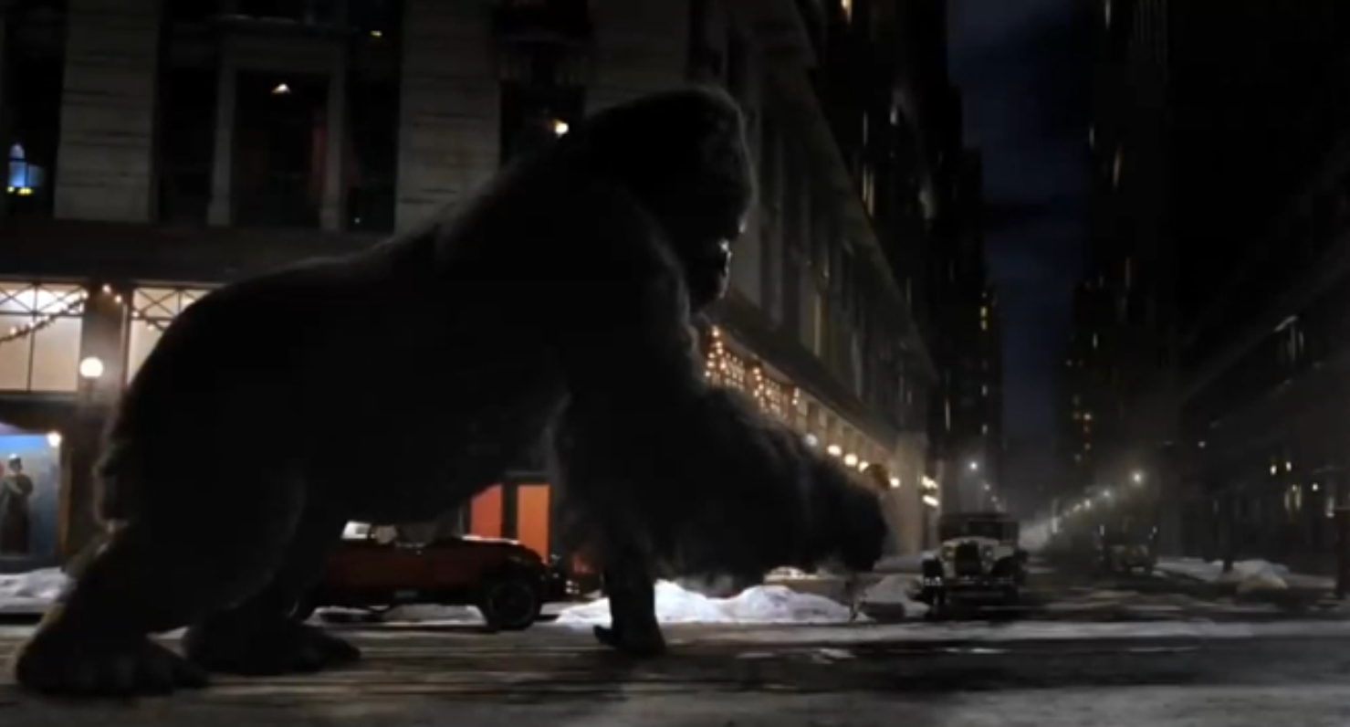 A snapshot from the movie 'King Kong'