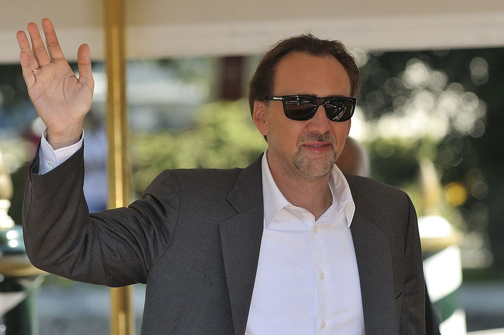 Nicolas Cage arriving at a festival