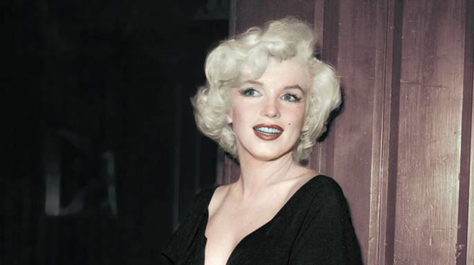 Marilyn Monroe in a colorized portrait