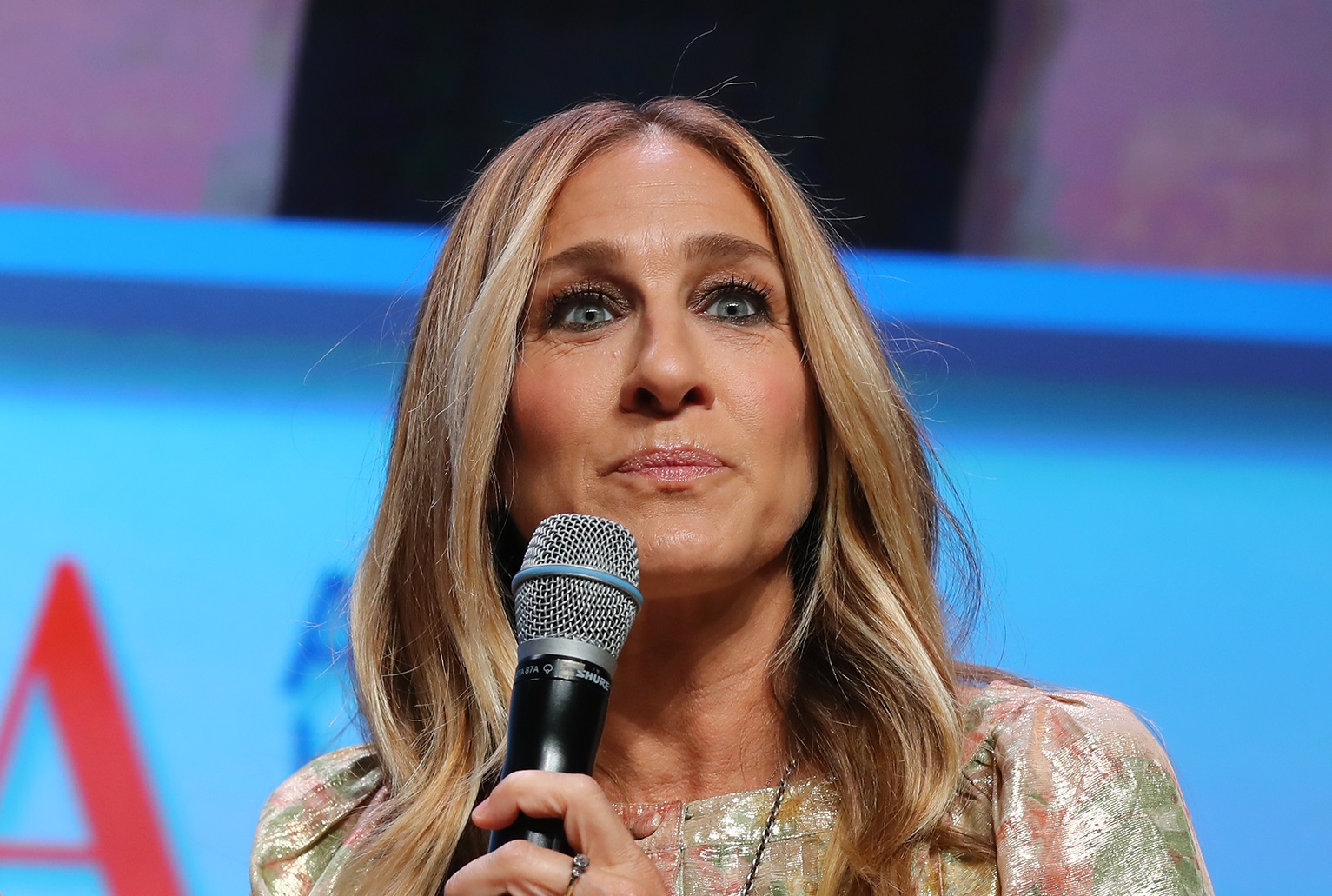 Sarah Jessica Parker takes questions during a discussion