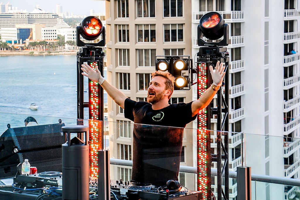 David Guetta performing at the Icon Brickell for United At Home