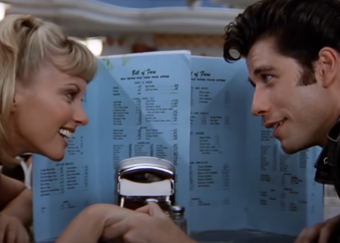 Screenshot from the movie Grease (1978)