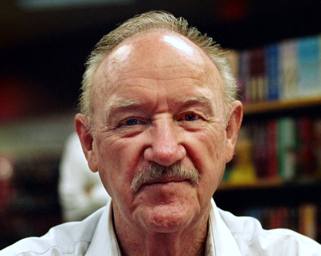 Portrait Photo of Gene Hackman in white shirt