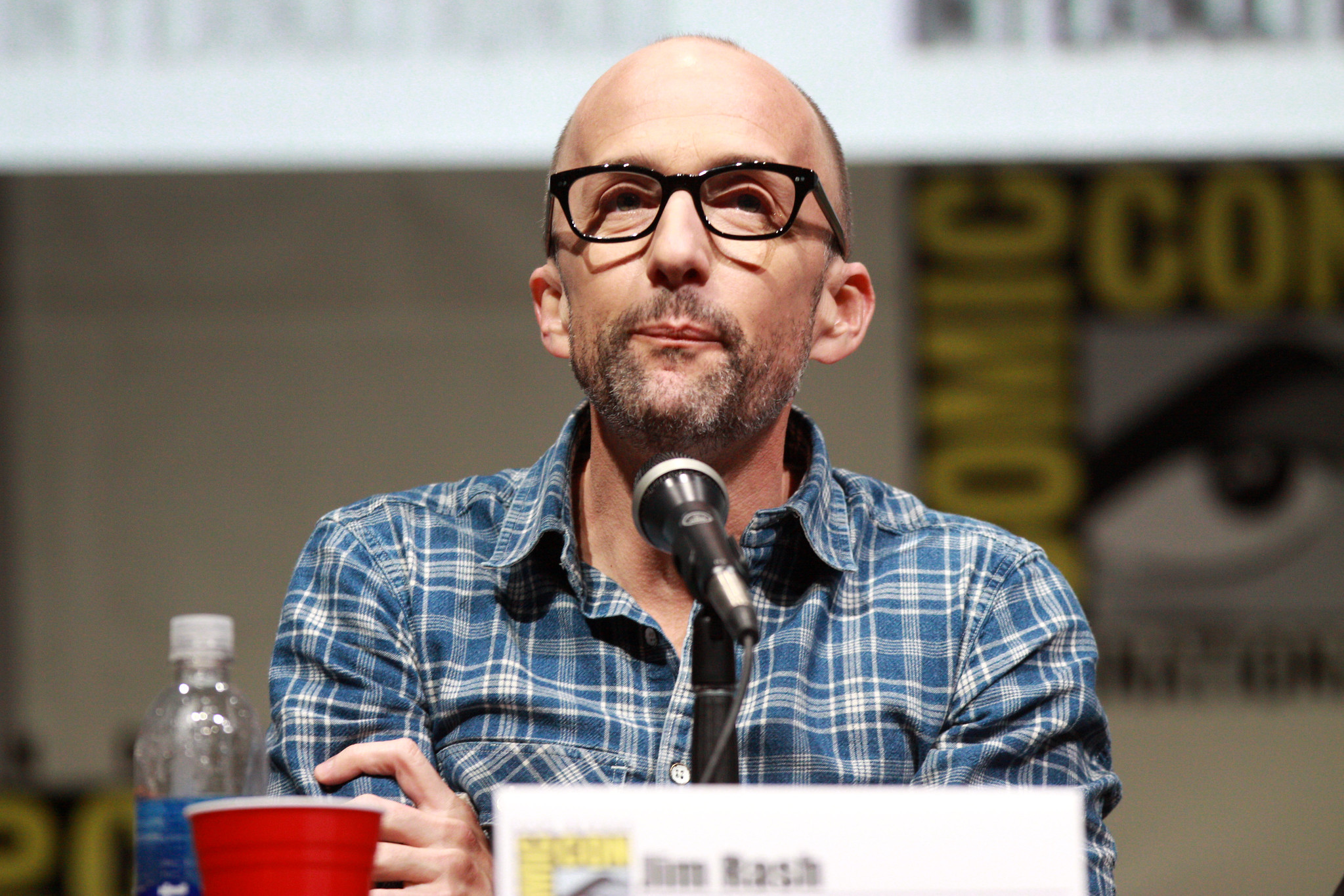Jim Rash speaking at the  Comic Con International