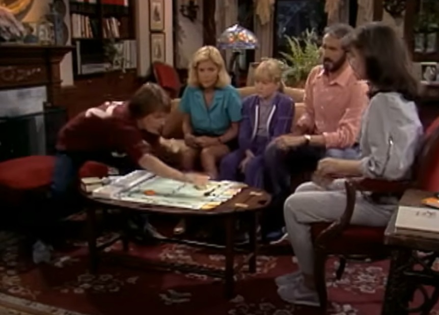 Screenshot from the television sitcom Family Ties (1982-1989)