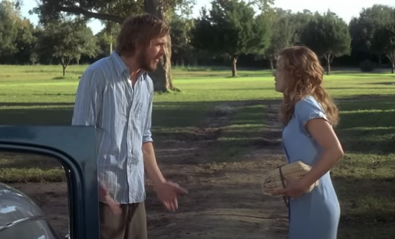 A screenshot of the movie The Notebook