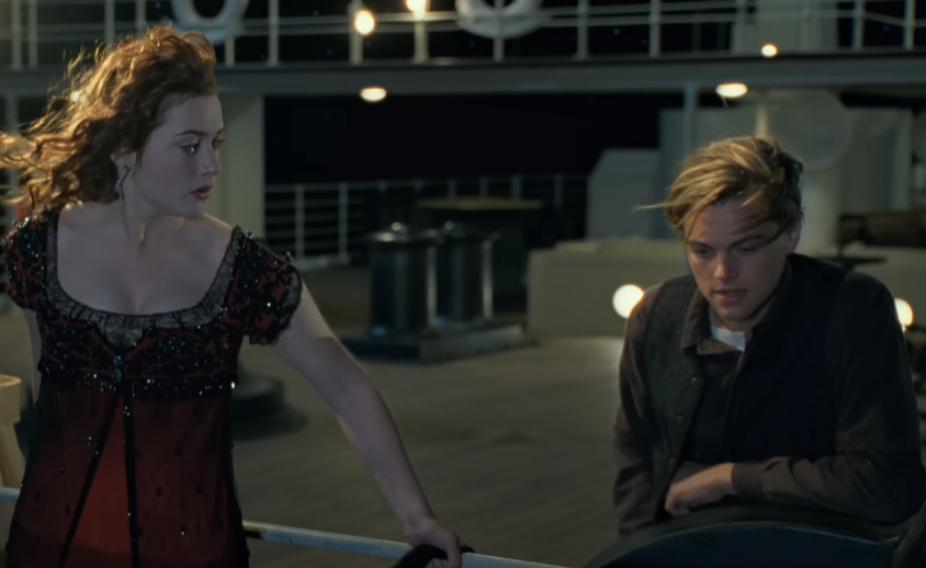 A screenshot of the movie Titanic