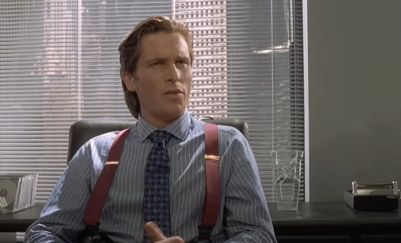 A screenshot of the movie American Psycho