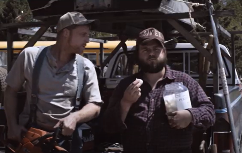 A screenshot of the movie Tucker & Dale Vs Evil