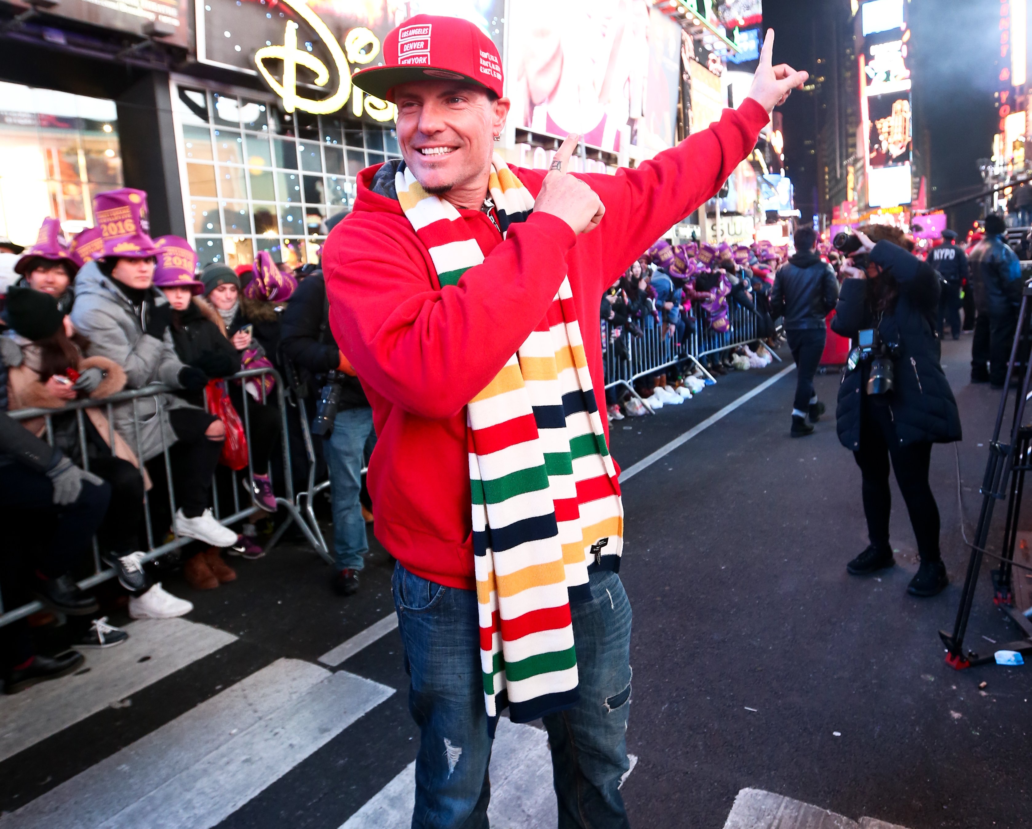Recording artist Rob Van Winkle aka Vanilla Ice at Times Square