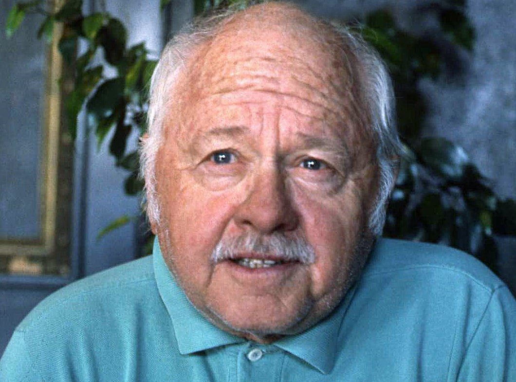 Mickey Rooney wearing blue shirt