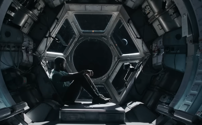 A screenshot of the movie Stowaway