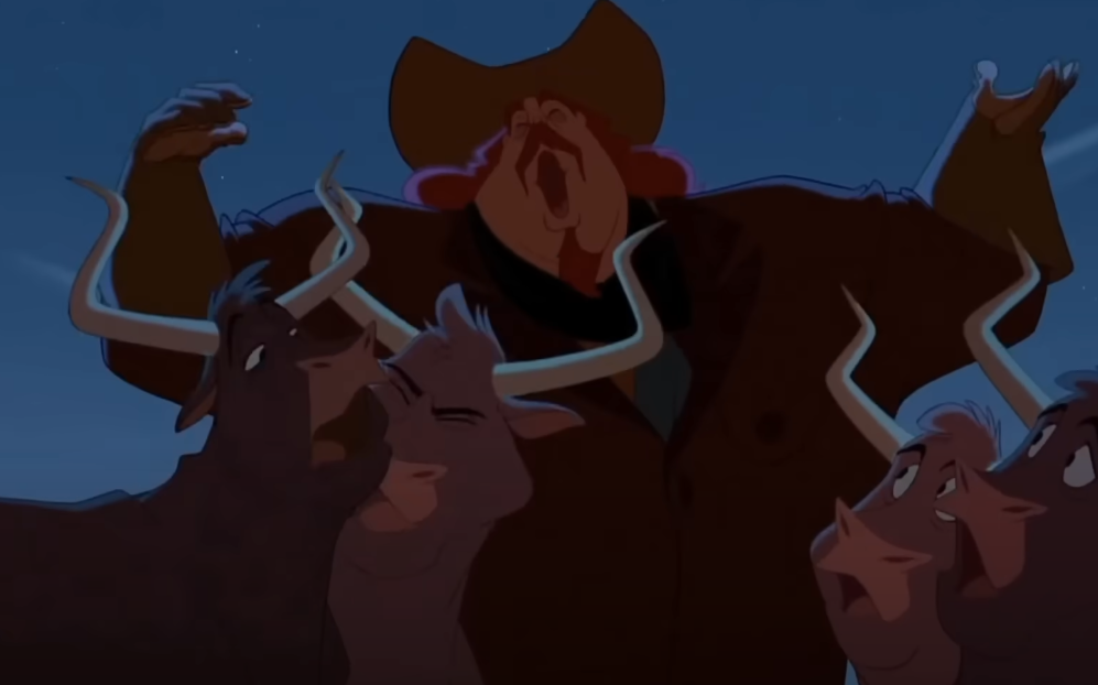 A screenshot of the movie Home On The Range