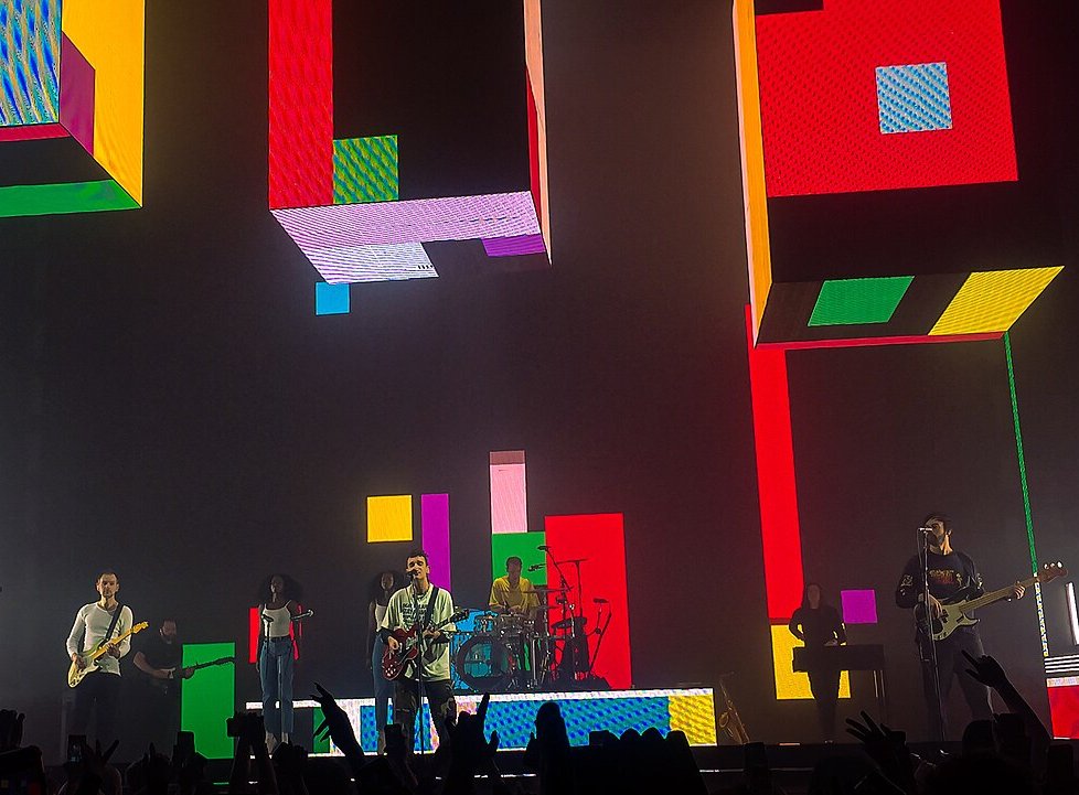 English pop rock band The 1975 perform in Nottingham