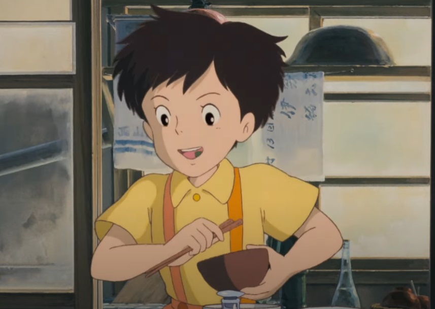 Screenshot from the animated movie My Neighbor Totoro (1988)