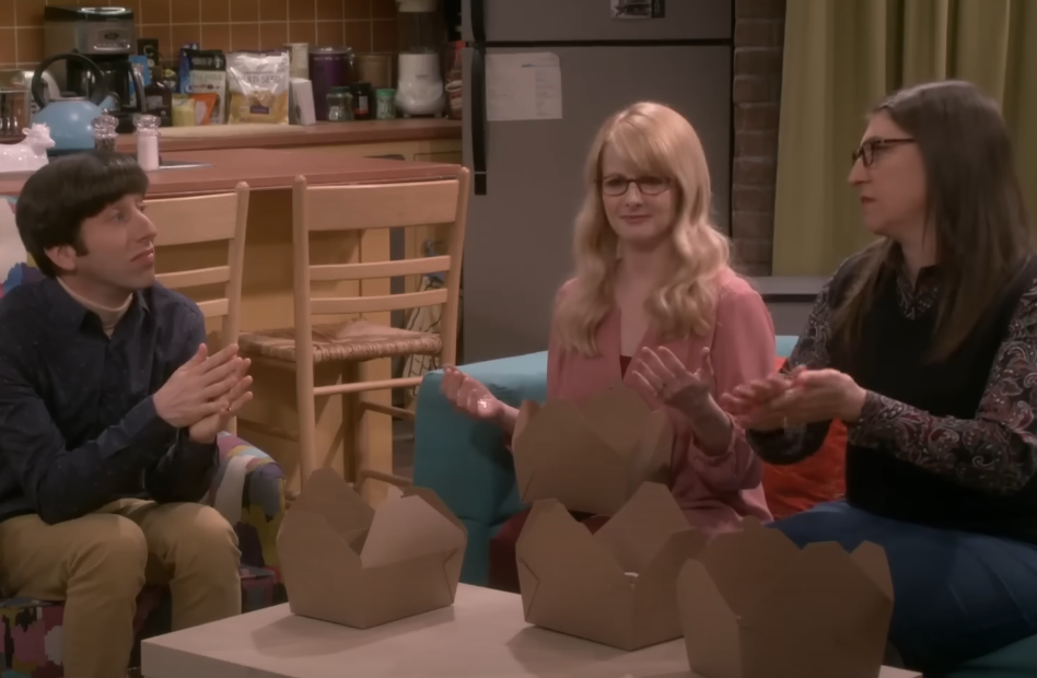 A screenshot of the TV show The Big Bang Theory