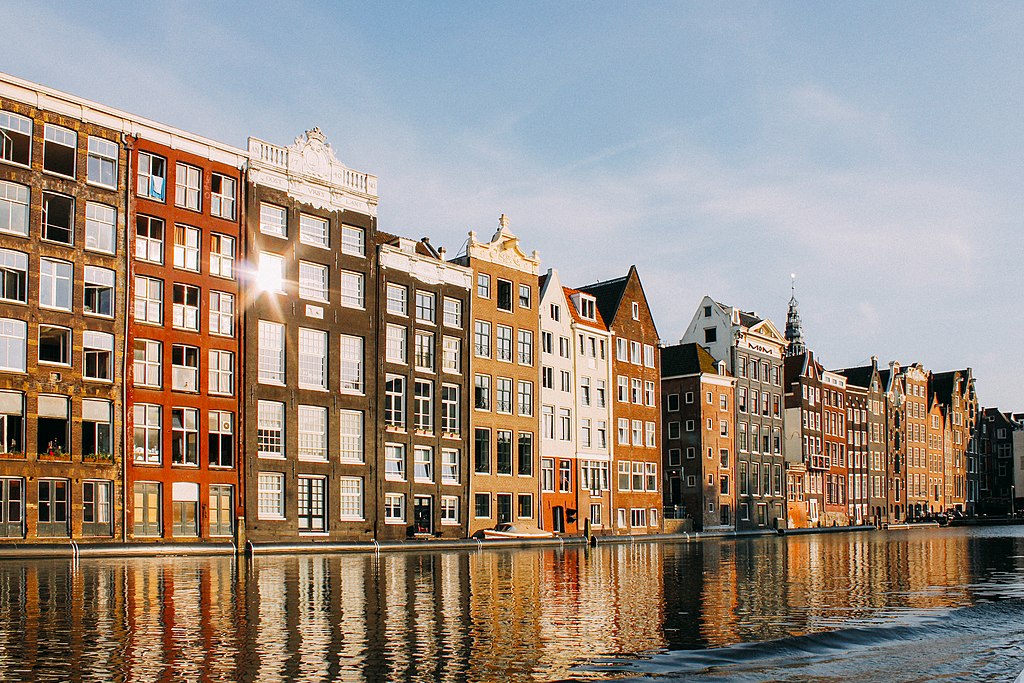 Colorful houses in Amsterdam