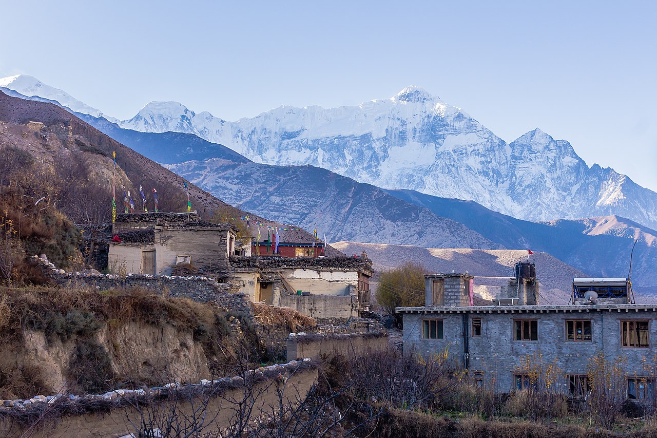 Kagbeni is a village in the Upper Mustang of the Himalayas, in Nepal