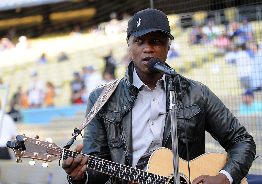 Javier Colon in black jacket