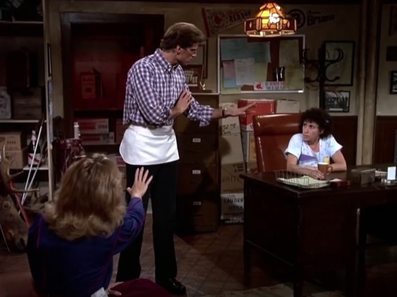 Screenshot from the American television sitcom Cheers (1982-1993)