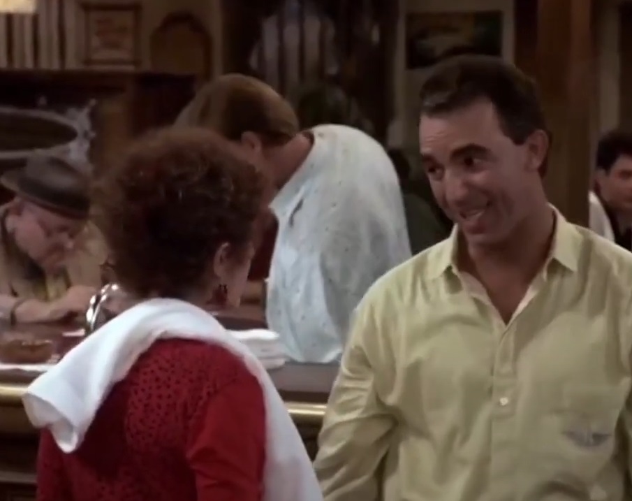 Screenshot from the American television sitcom Cheers (1982-1993)