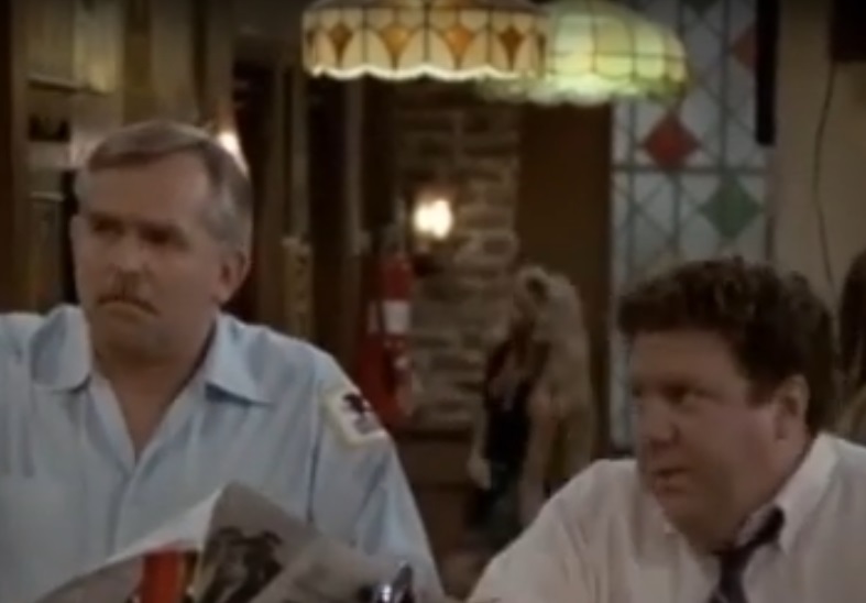 Screenshot from the American television sitcom Cheers (1982-1993)