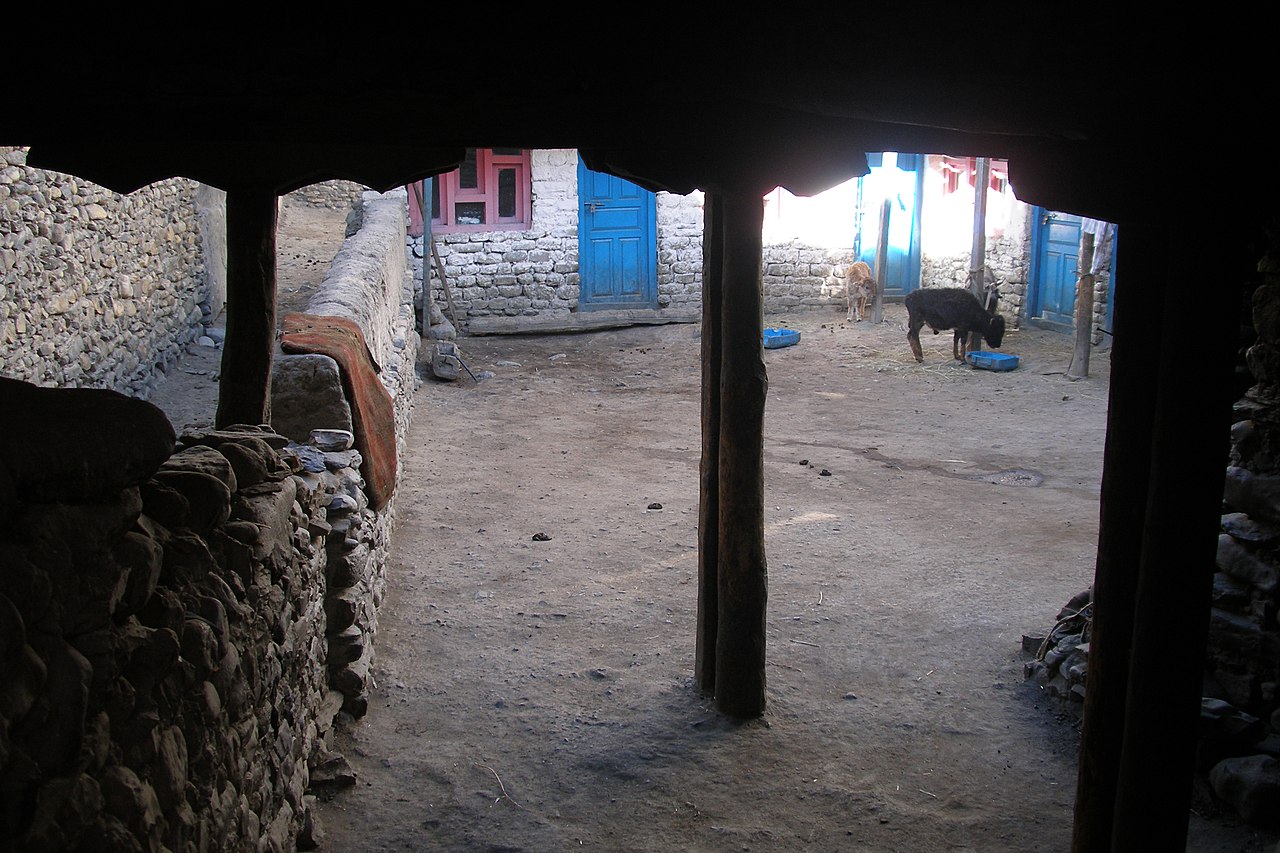 Kagbeni, Courtyard, Mustang, Nepal
