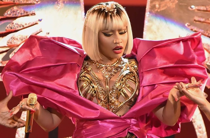 Nicki Minaj with gold jewelry