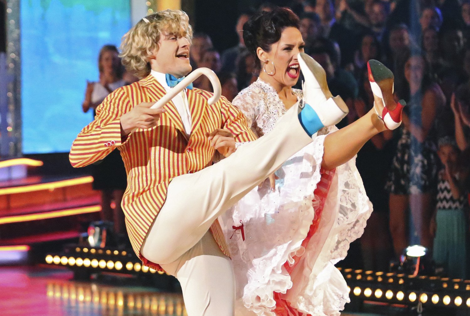 Dancing couple on the stage