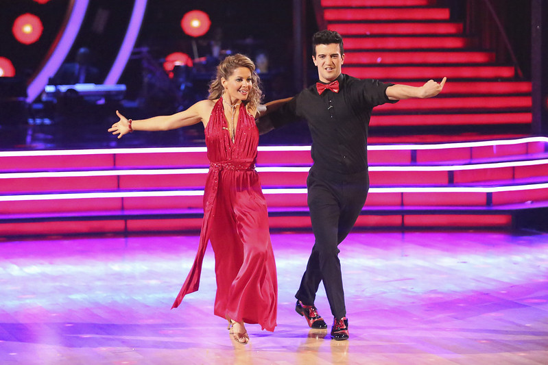 Dancing couple on the stage