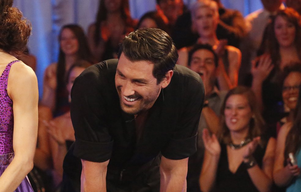Maksim Chmerkovskiy in a black shirt