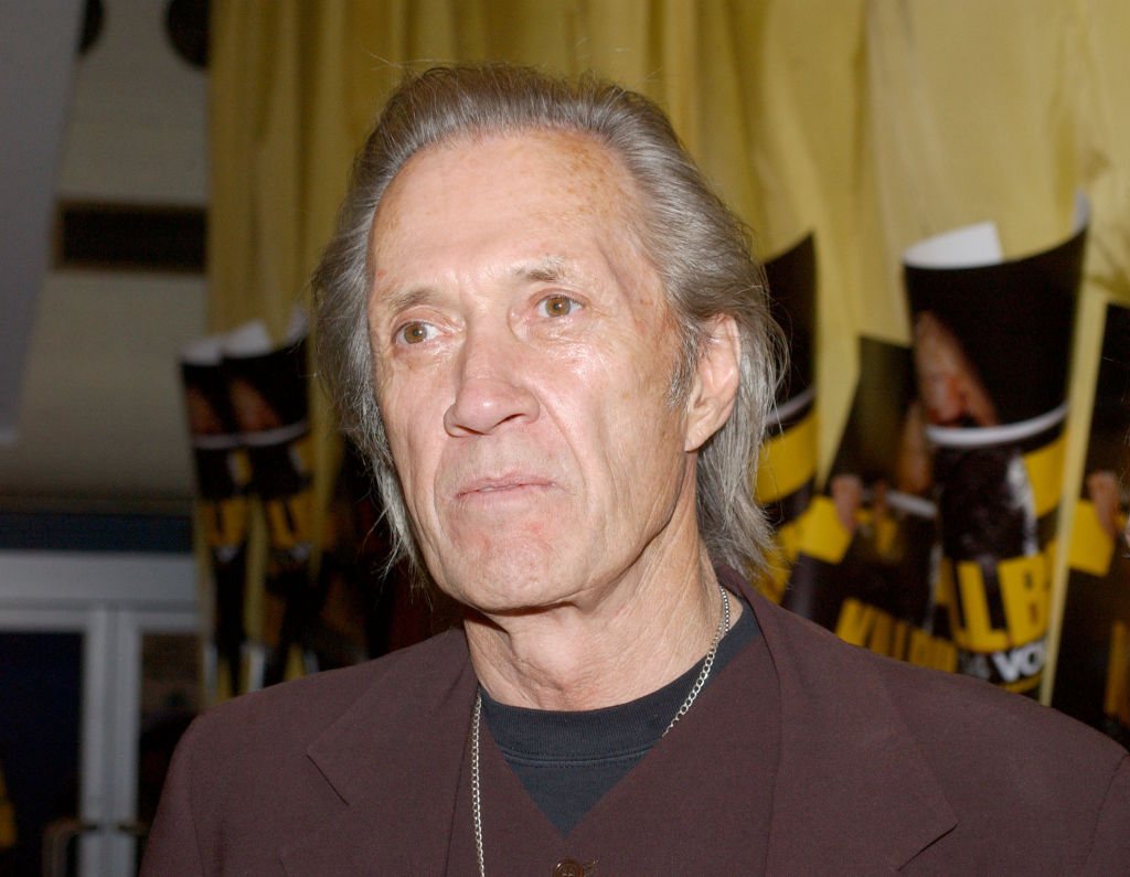 David Carradine with gray hair